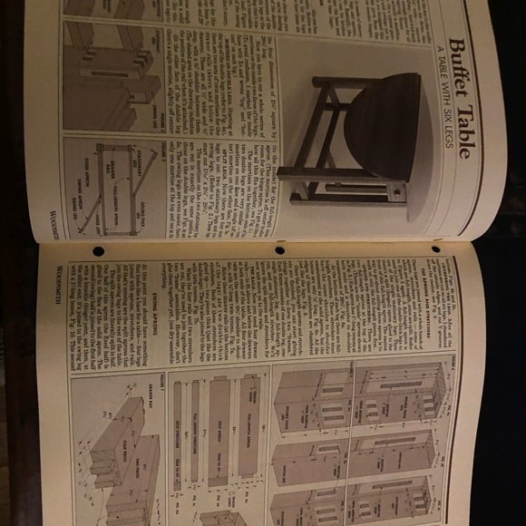 🎉5/$10🎉 Woodsmith magazine number 20 March 1982 buffet table, wall shelf - Picture 5 of 8